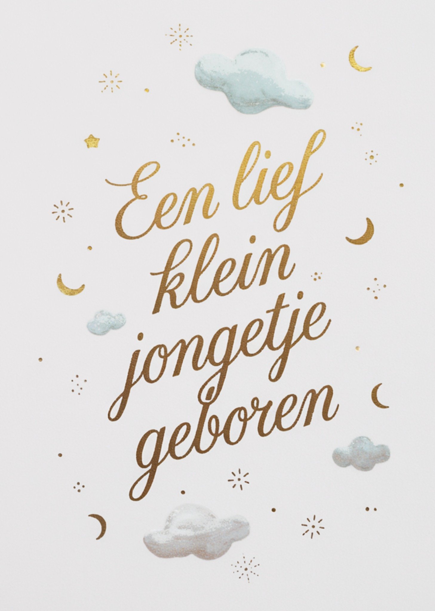 Geboortekaart Een lief klein jongetje geboren Kaart Greetz