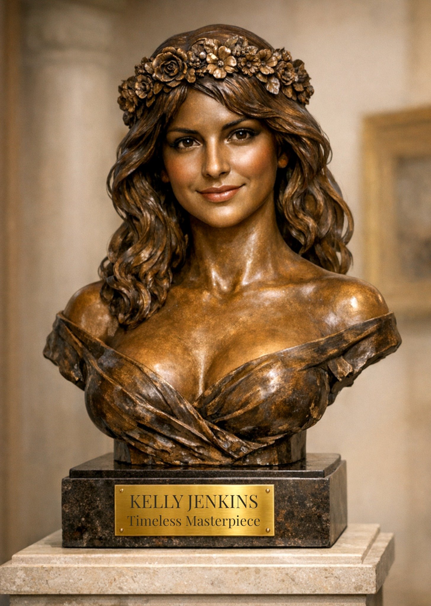 Verjaardagskaart Gezichtsswap Bronzen beeldhouwwerk Greetz
