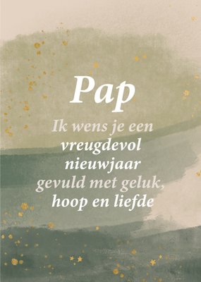 Greetz | Nieuwjaarskaart | Pap | Geluk, hoop en liefde