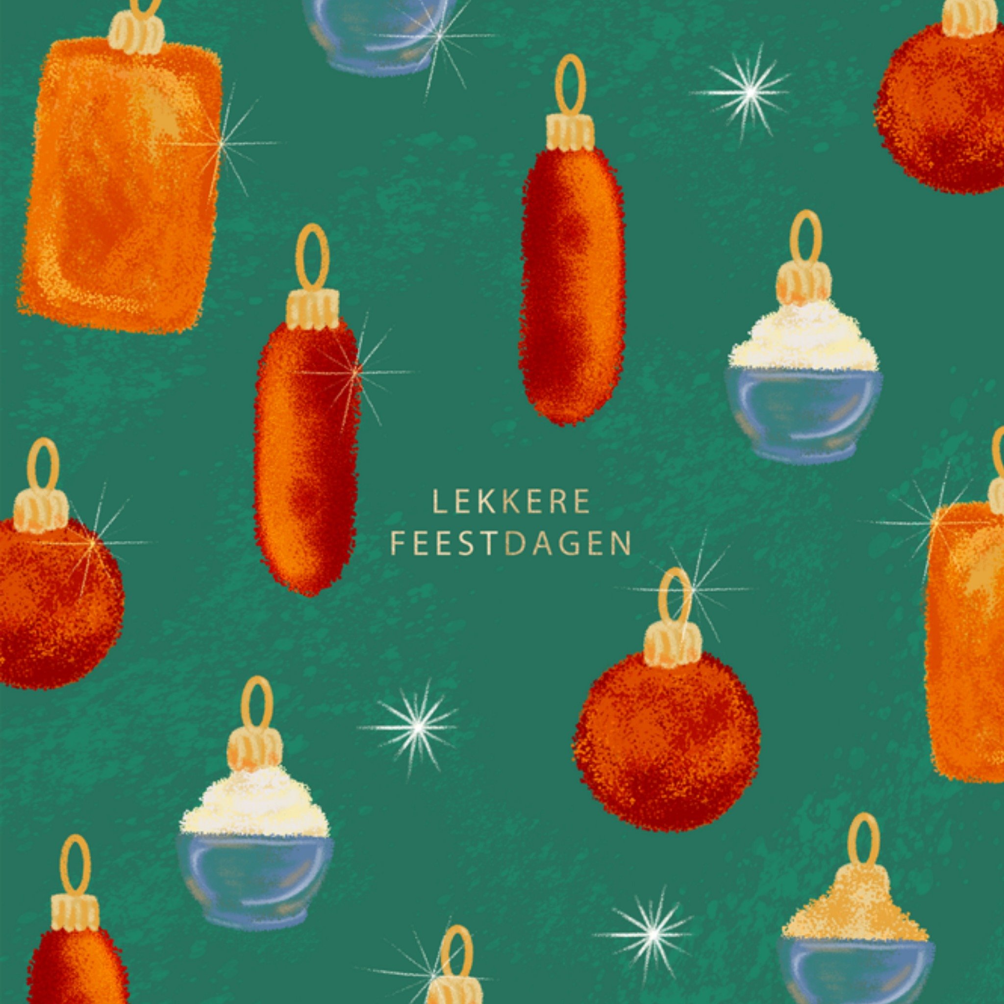 Greetz Kerstkaart Lekkere feestdagen Vierkant
