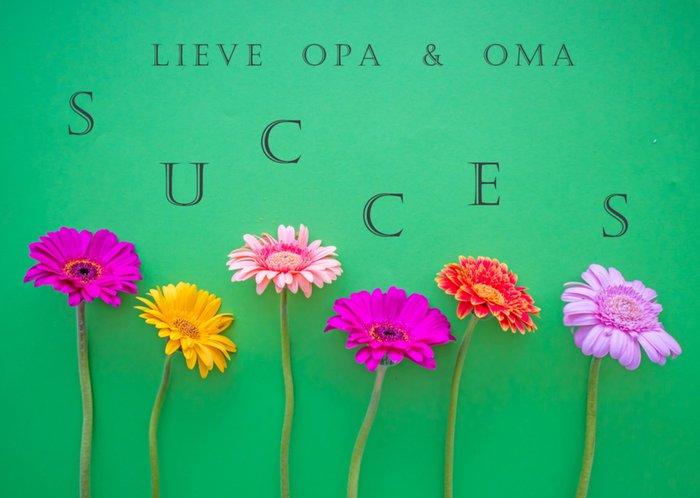 Photoflash | Succeskaart | Opa en Oma | Bloemen