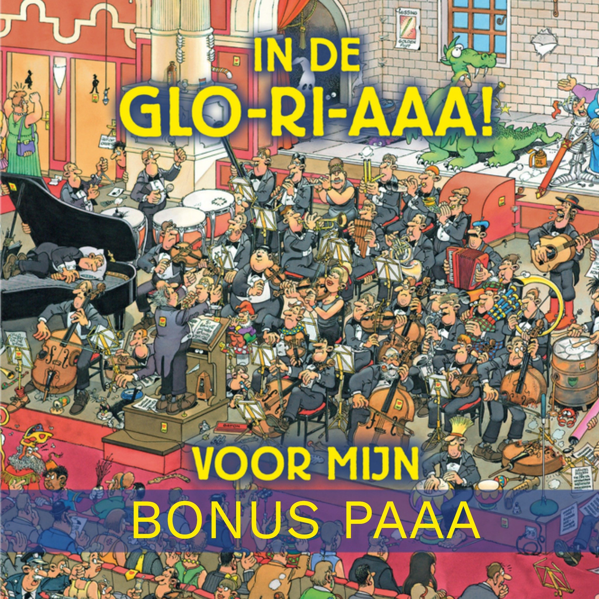 Verjaardagskaart In de Gloriaaa! Vierkante Kaart Jan van Haasteren