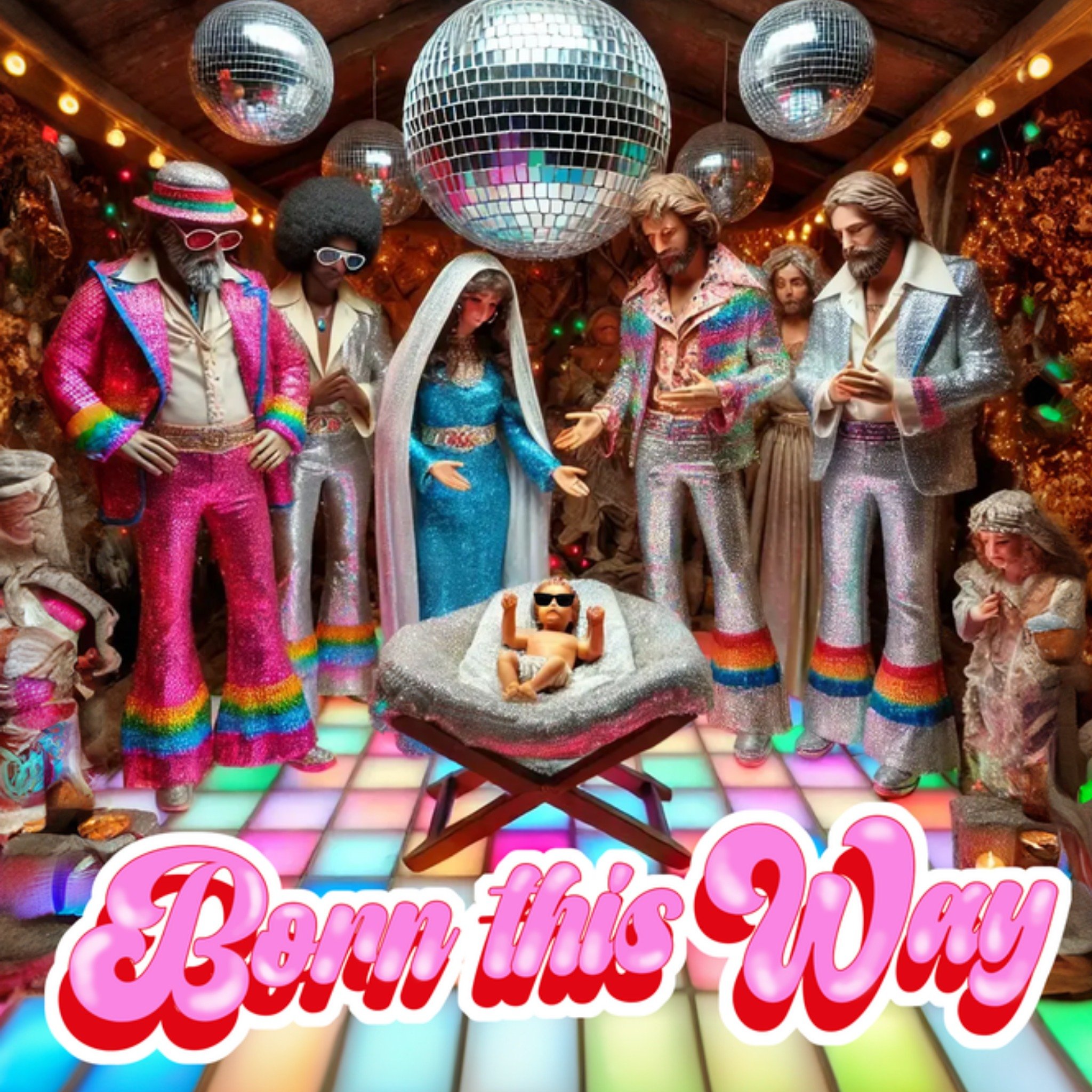 Greetz Kerstkaart Born this way Fred van Leer