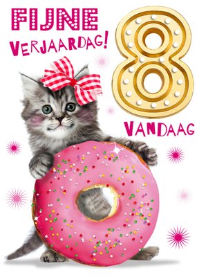 Emma Proctor | Verjaardagskaart | kat | donut