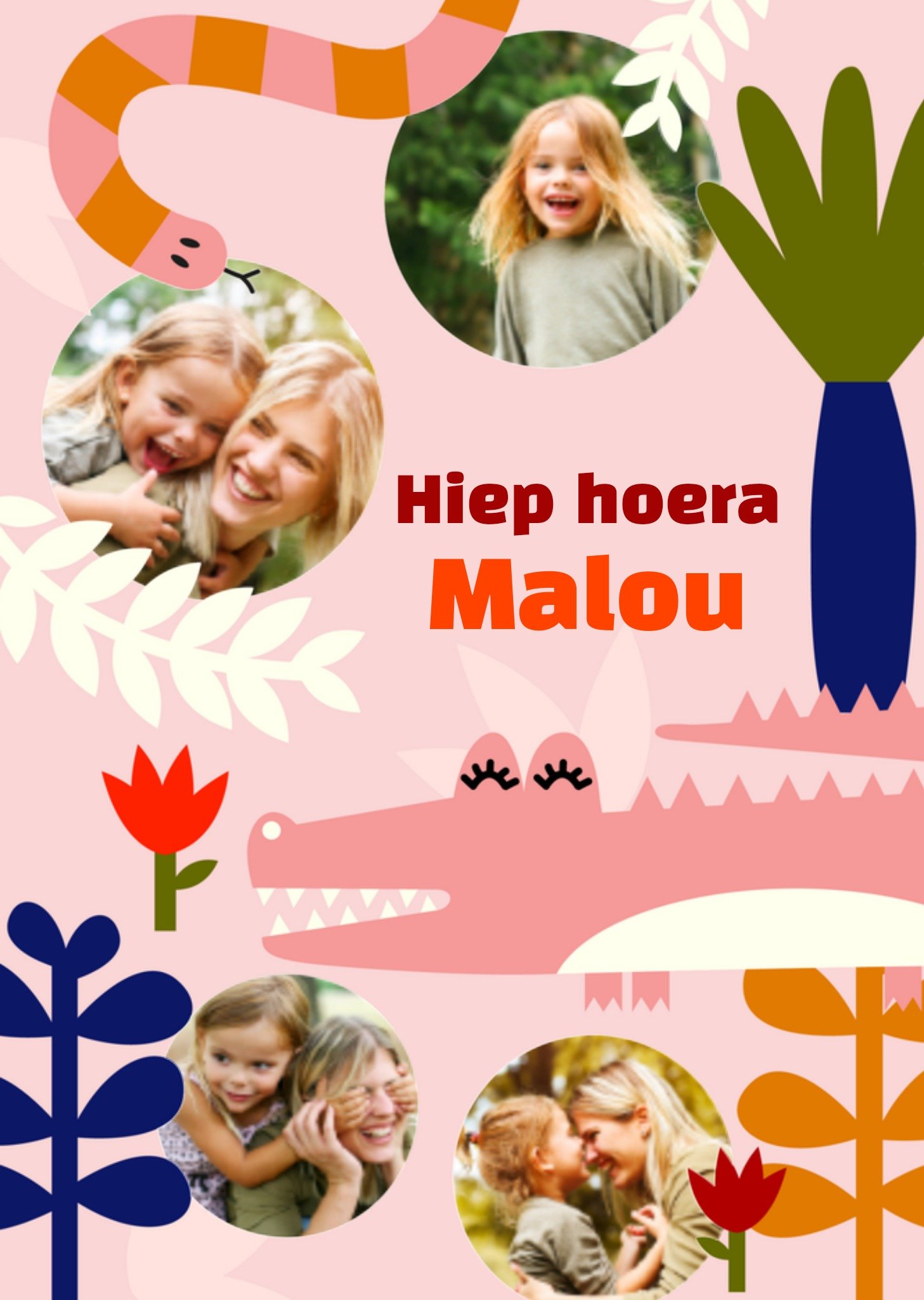 Verjaardagskaart Meisje Foto Naam Greetz