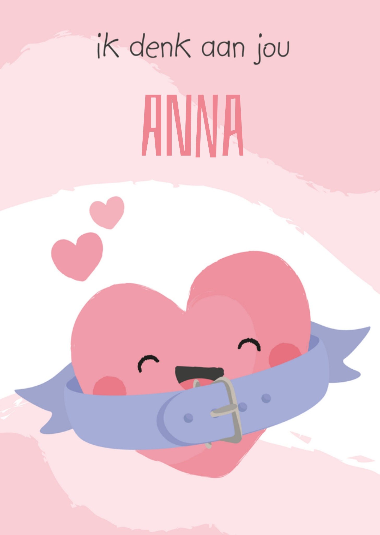 Denken aan kaart hartje naam Kaart Tante Kaartje