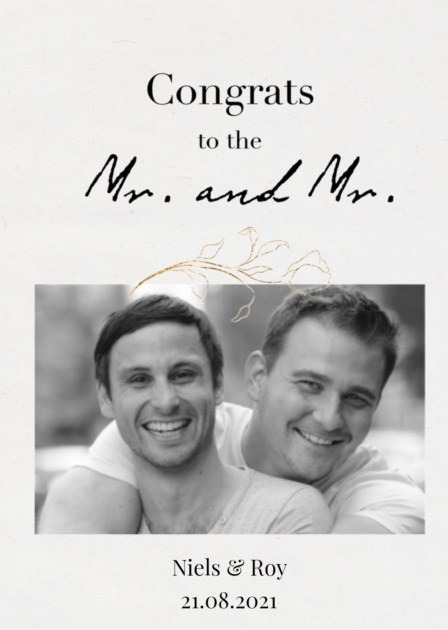 Huwelijkskaart foto Greetz