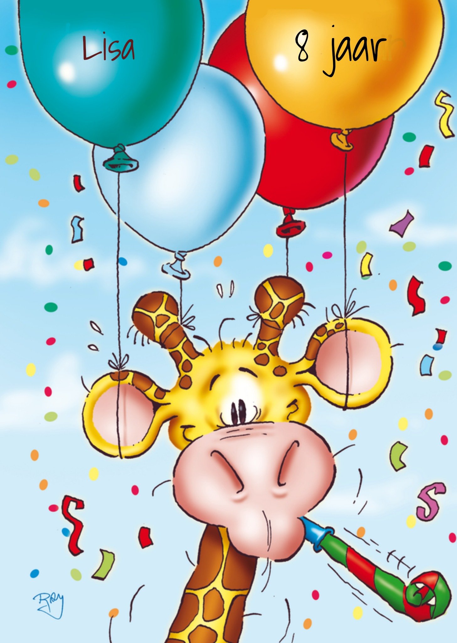 Uitnodiging kinderfeestje met naam Kaart Doodles