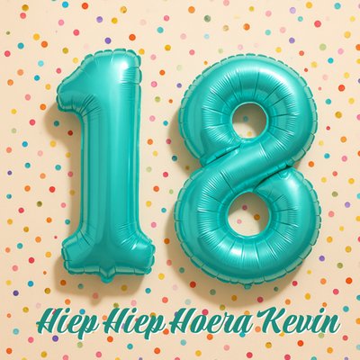 Greetz | Verjaardagskaart | 18 hiep hiep hoera