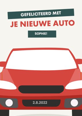 Greetz | Felicitatiekaart | met naam | auto