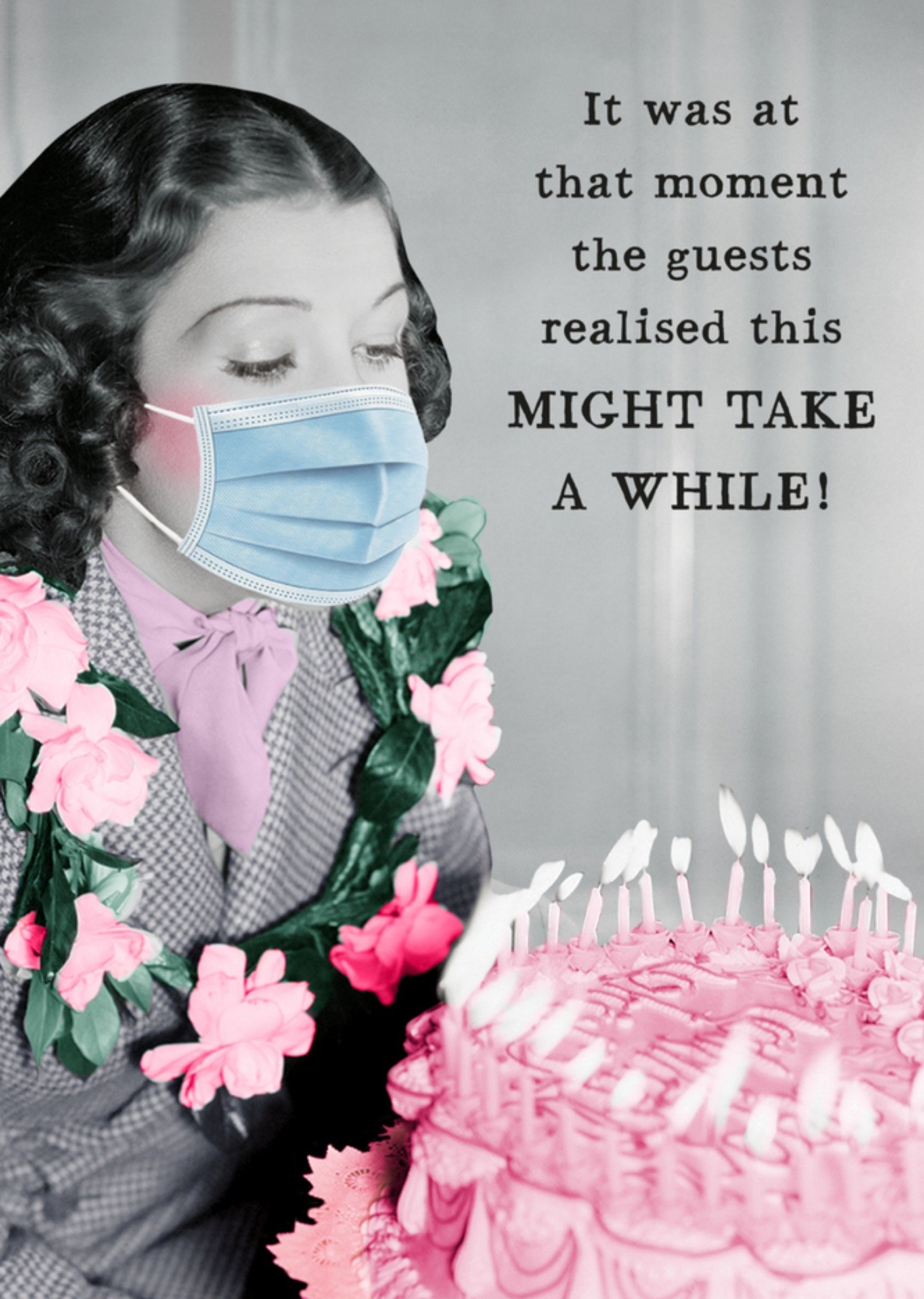 Verjaardagskaart mondkapje Kaart Pigment