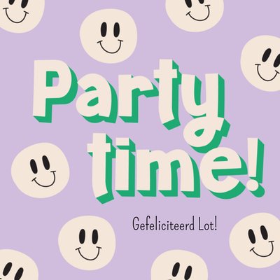 Greetz | Verjaardagskaart | Party Time! Gefeliciteerd Lot! | Aanpasbare tekst