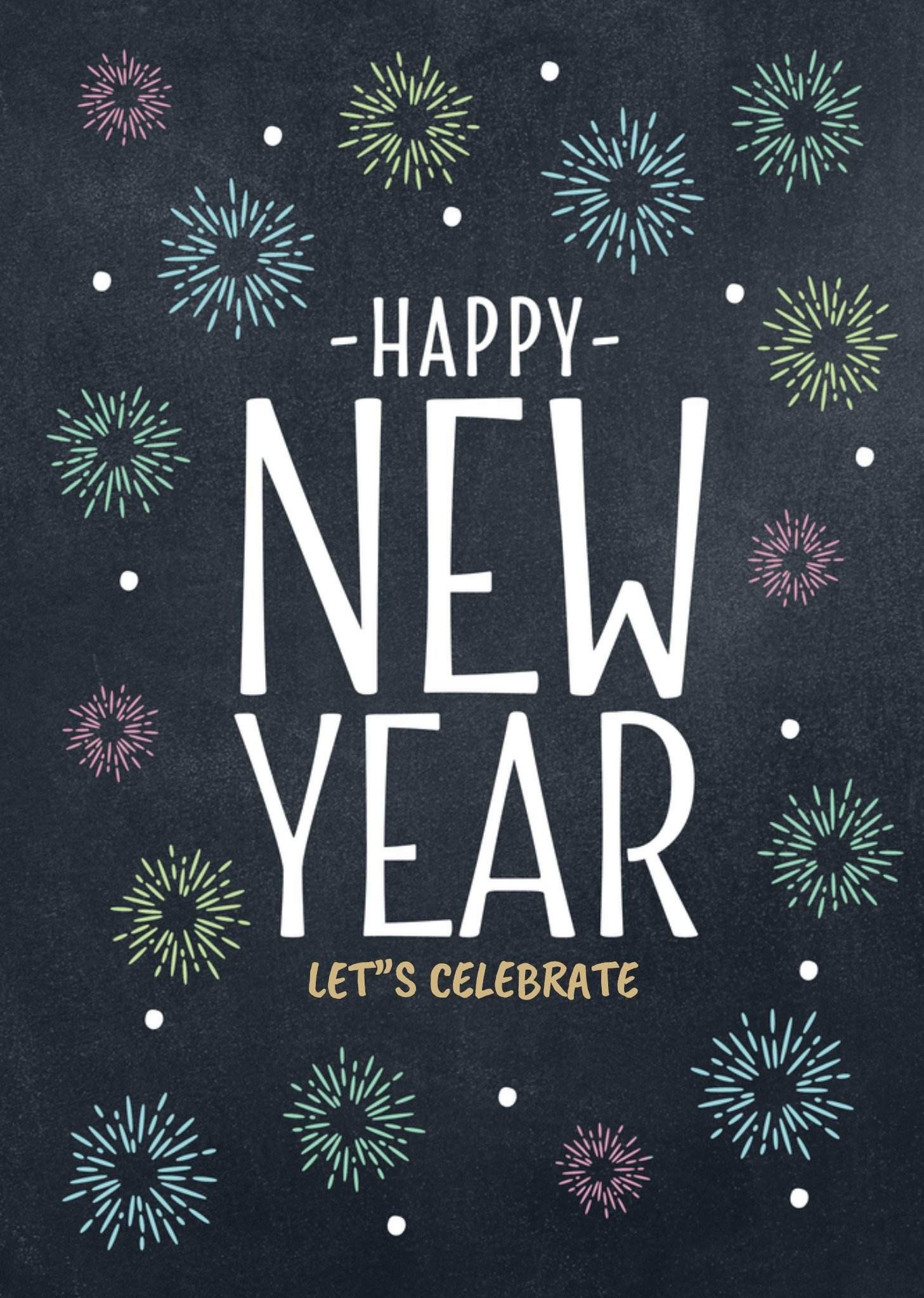 Uitnodiging nieuwjaarsfeest vuurwerk Kaart Luckz