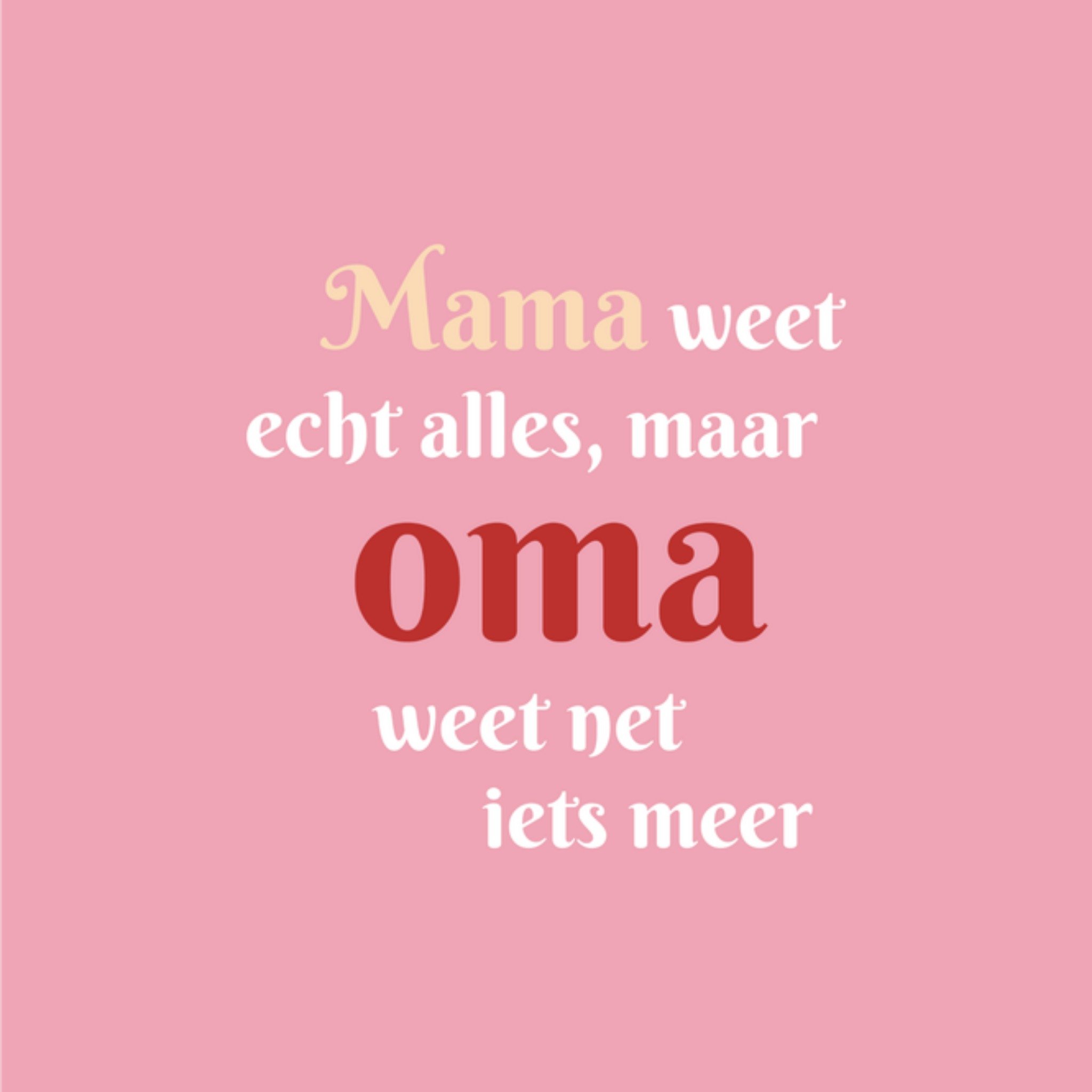 Greetz Moederdagkaart Roze Vierkant