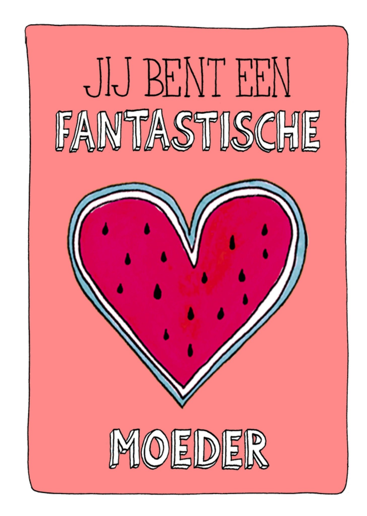 Moederdagkaart Hartje Kaart Sandysign