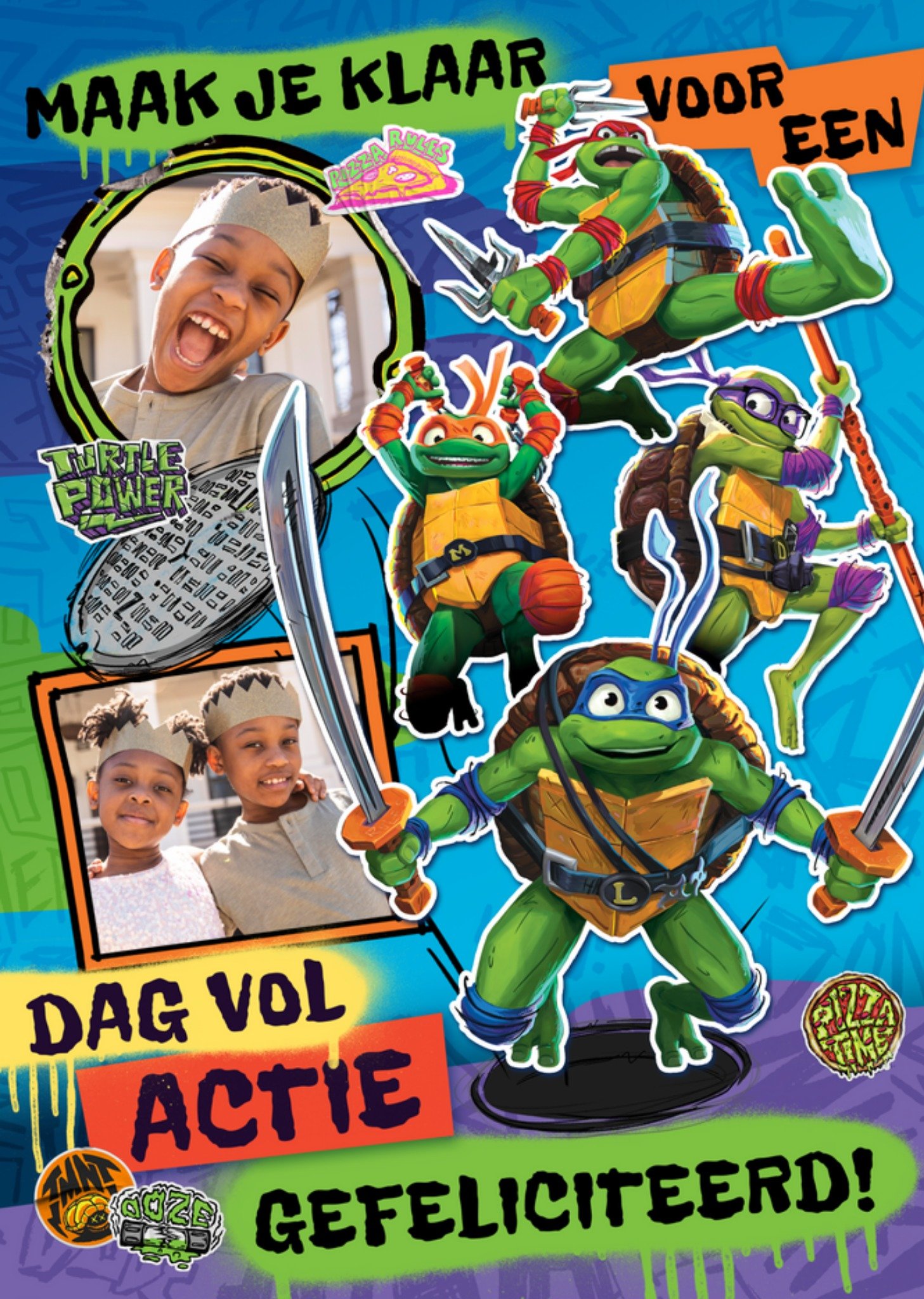 Teenage Mutant Ninja Turtles - Verjaardagskaart - Mutant Mayhem - Met fotos