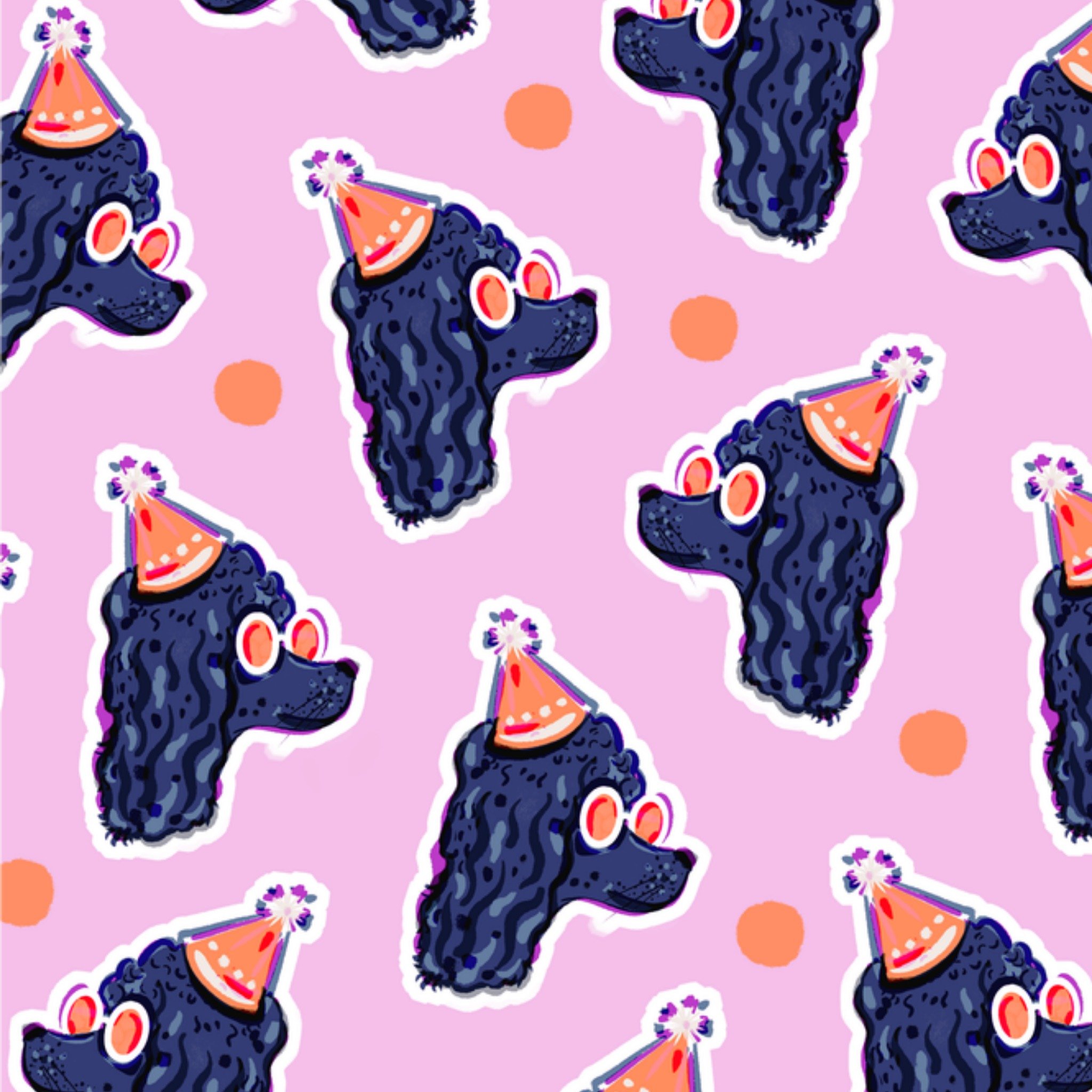 Greetz Verjaardagskaart Funky feesthonden Vierkant