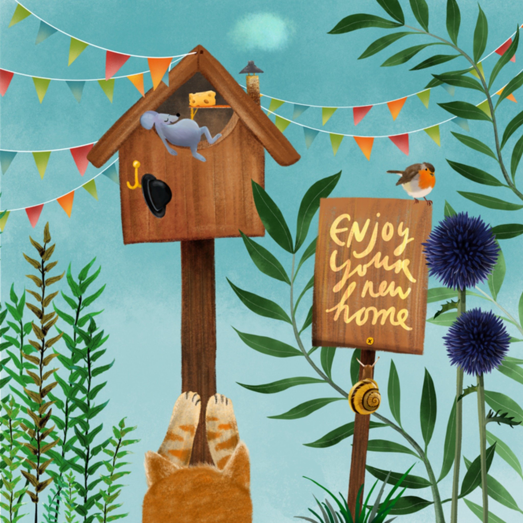 Patricia Hooning Nieuwe woning kaart Tuin Vierkante Kaart Fishuals