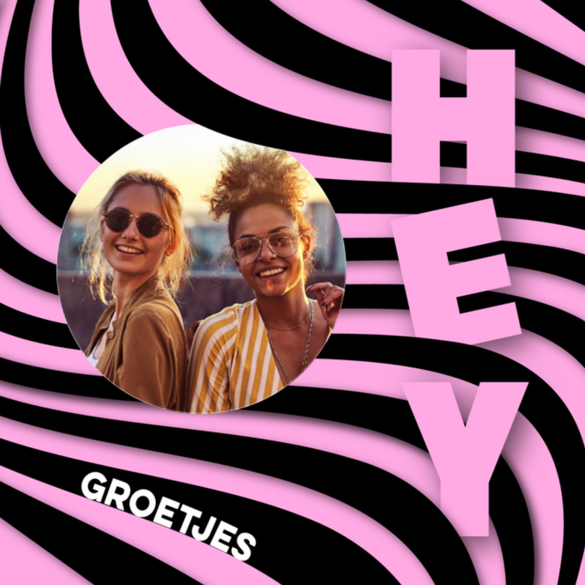 Greetz Zomaarkaart fotokaart groetjes Vierkant