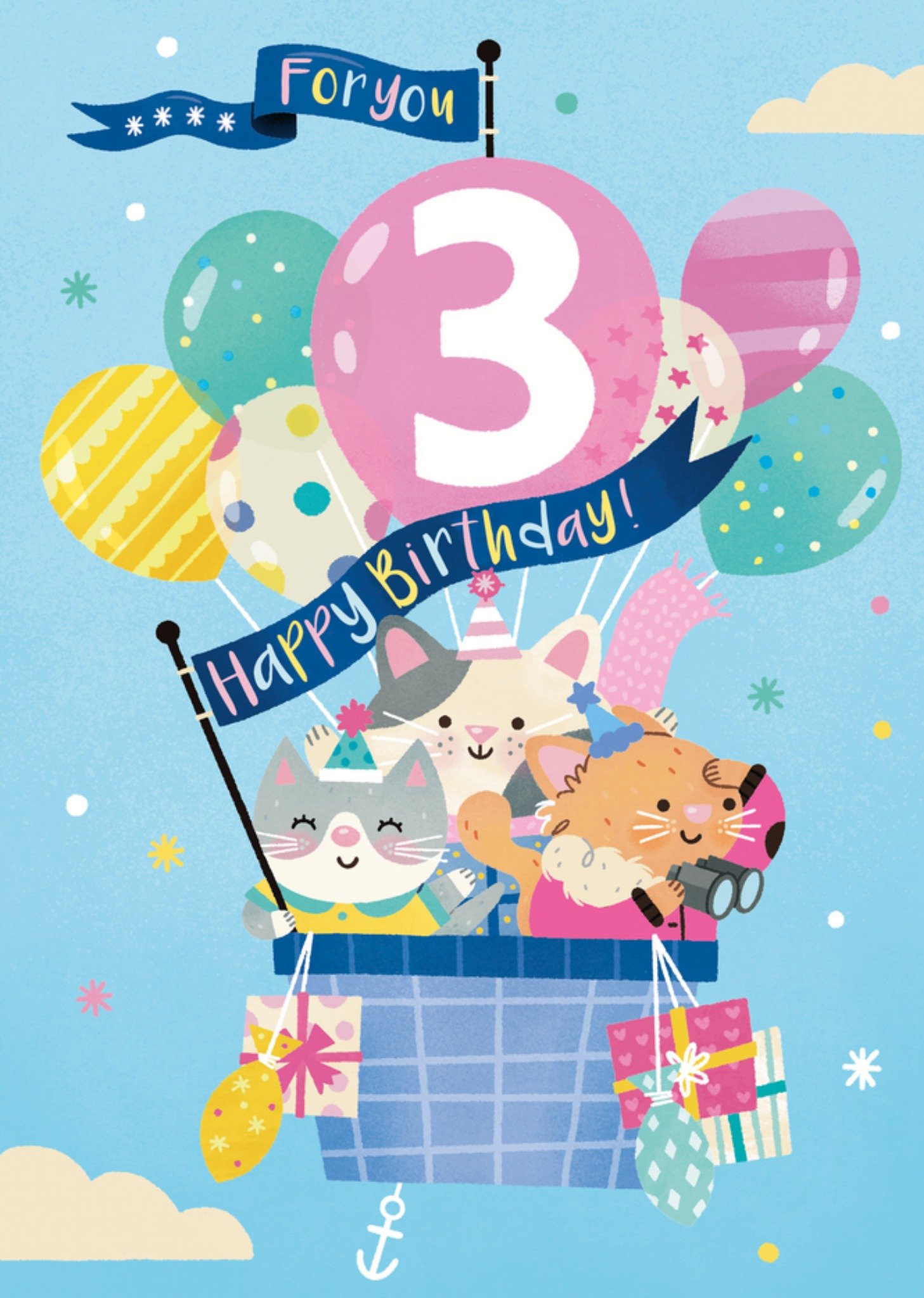 Abacus Verjaardagskaart ballon avontuur Kaart Abacus Cards