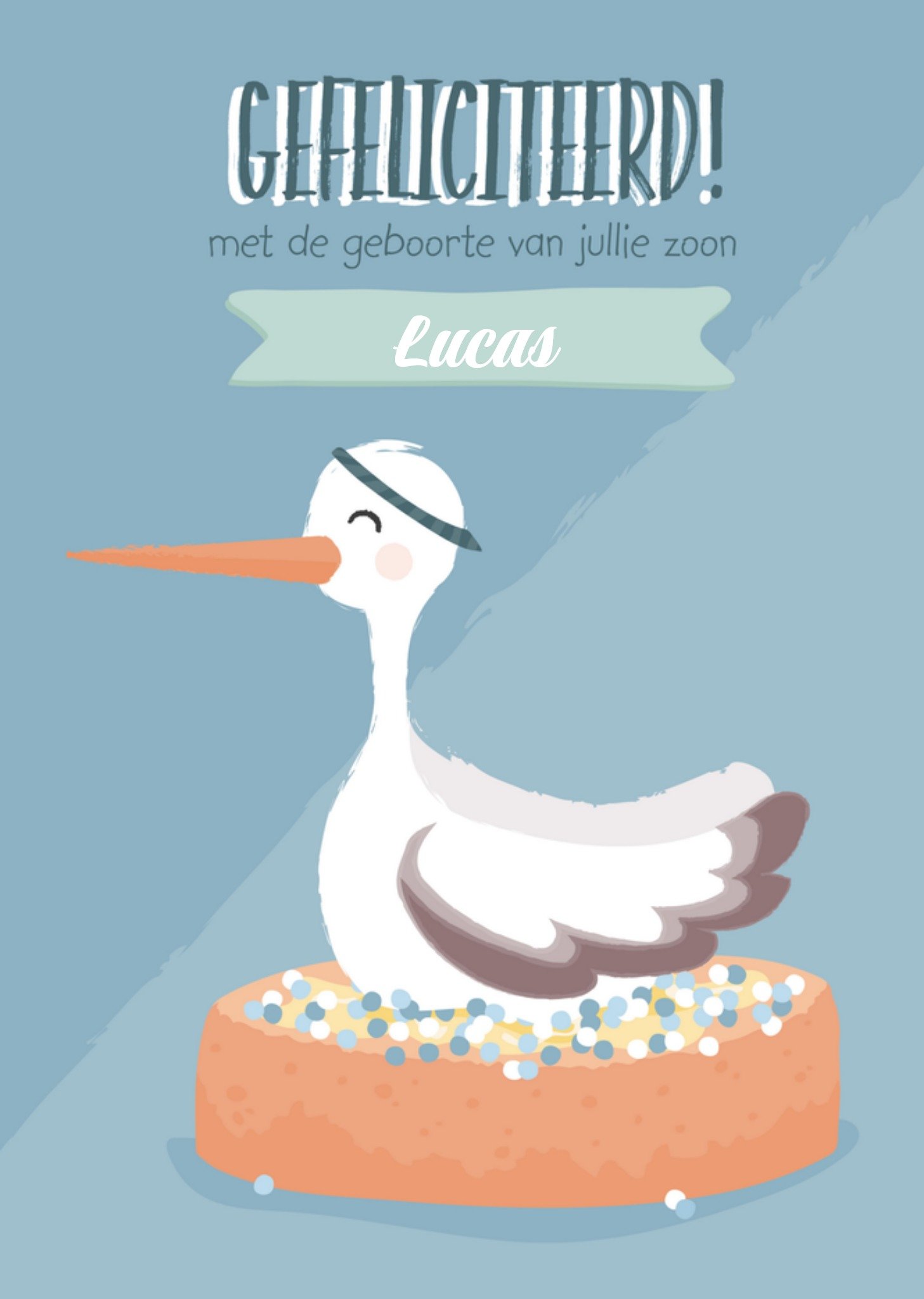 Geboortekaart met naam Kaart Tante Kaartje