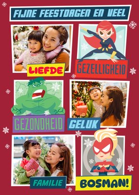 Marvel | Kerstkaart | Met fotos | Familie