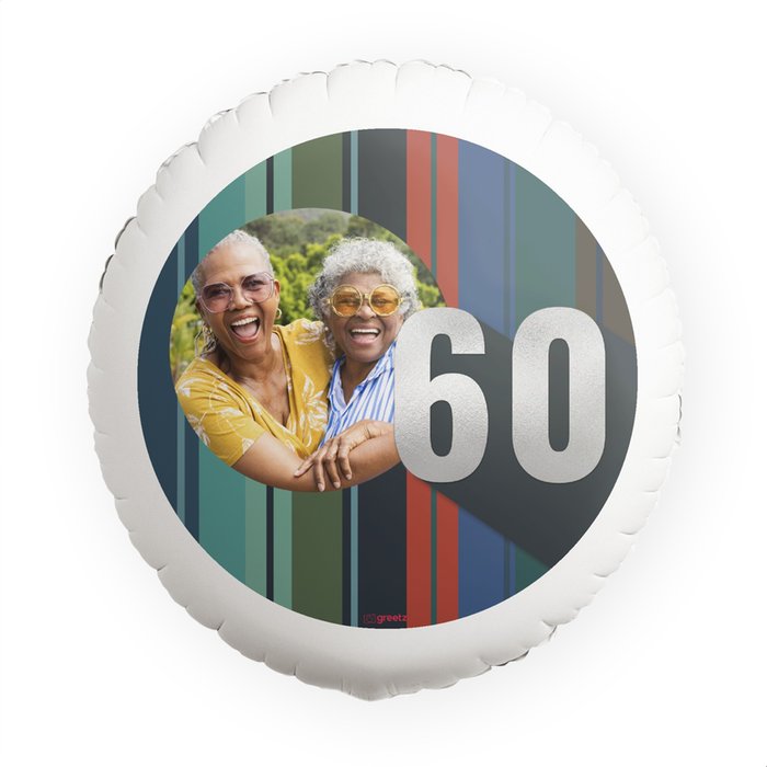 Ballon | 60 jaar | Foto aanpasbaar