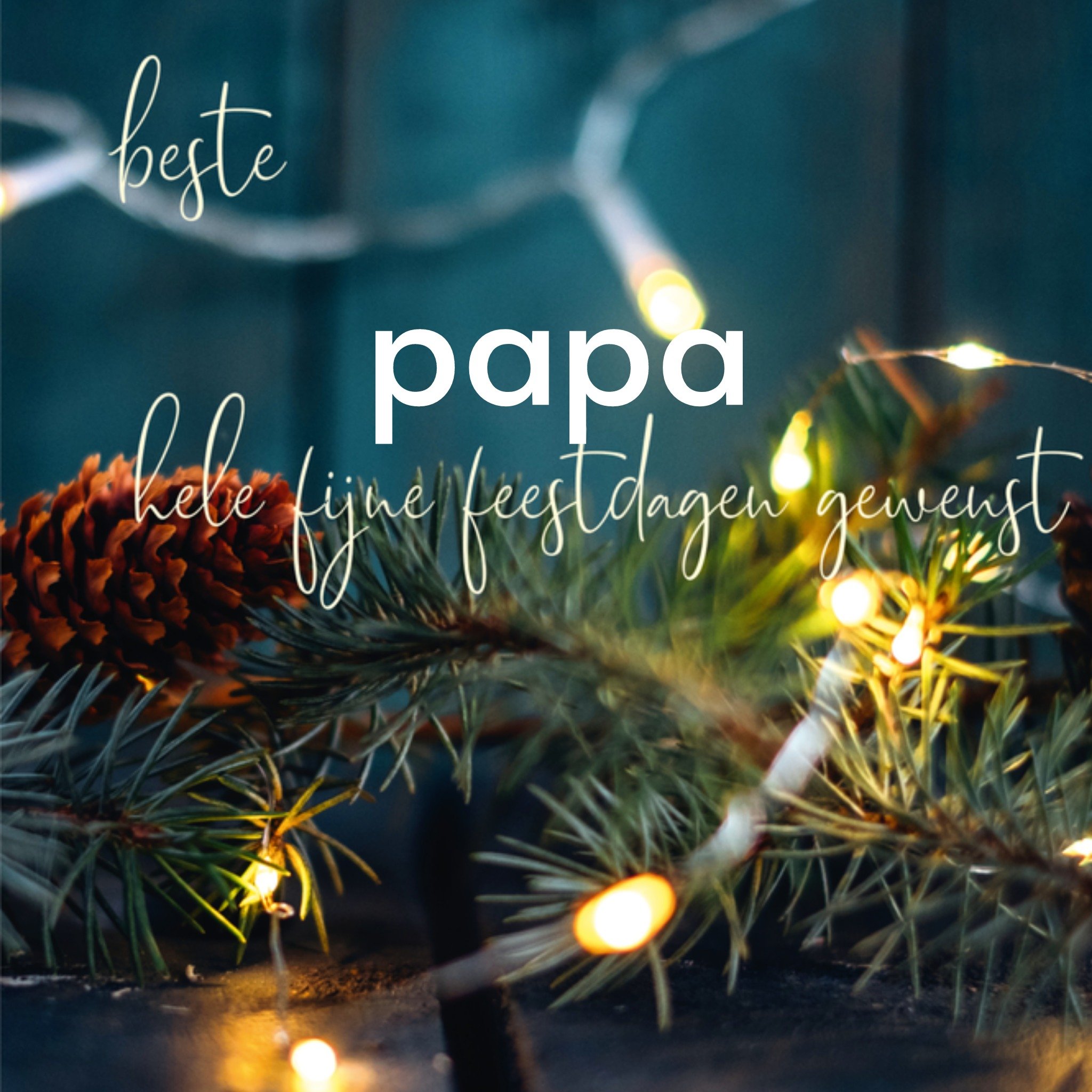 Kerstkaart Denken aan Papa Paperclip