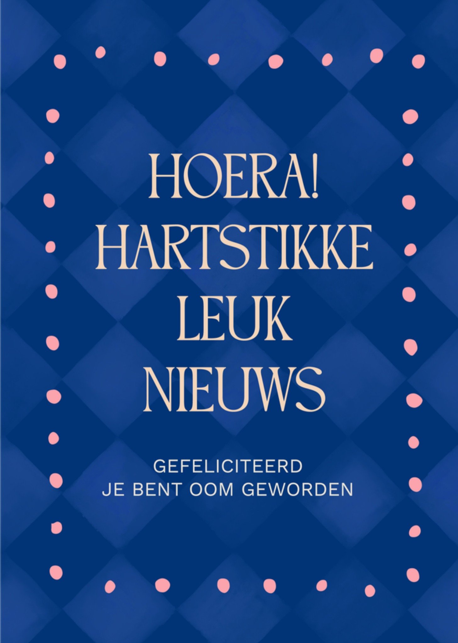 Greetz Geboortekaart Oom Leuk nieuws Standard Card