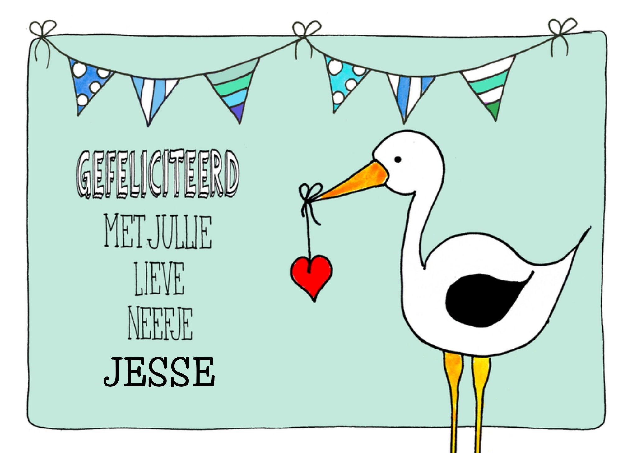 Geboortekaart Neefje Kaart Sandysign