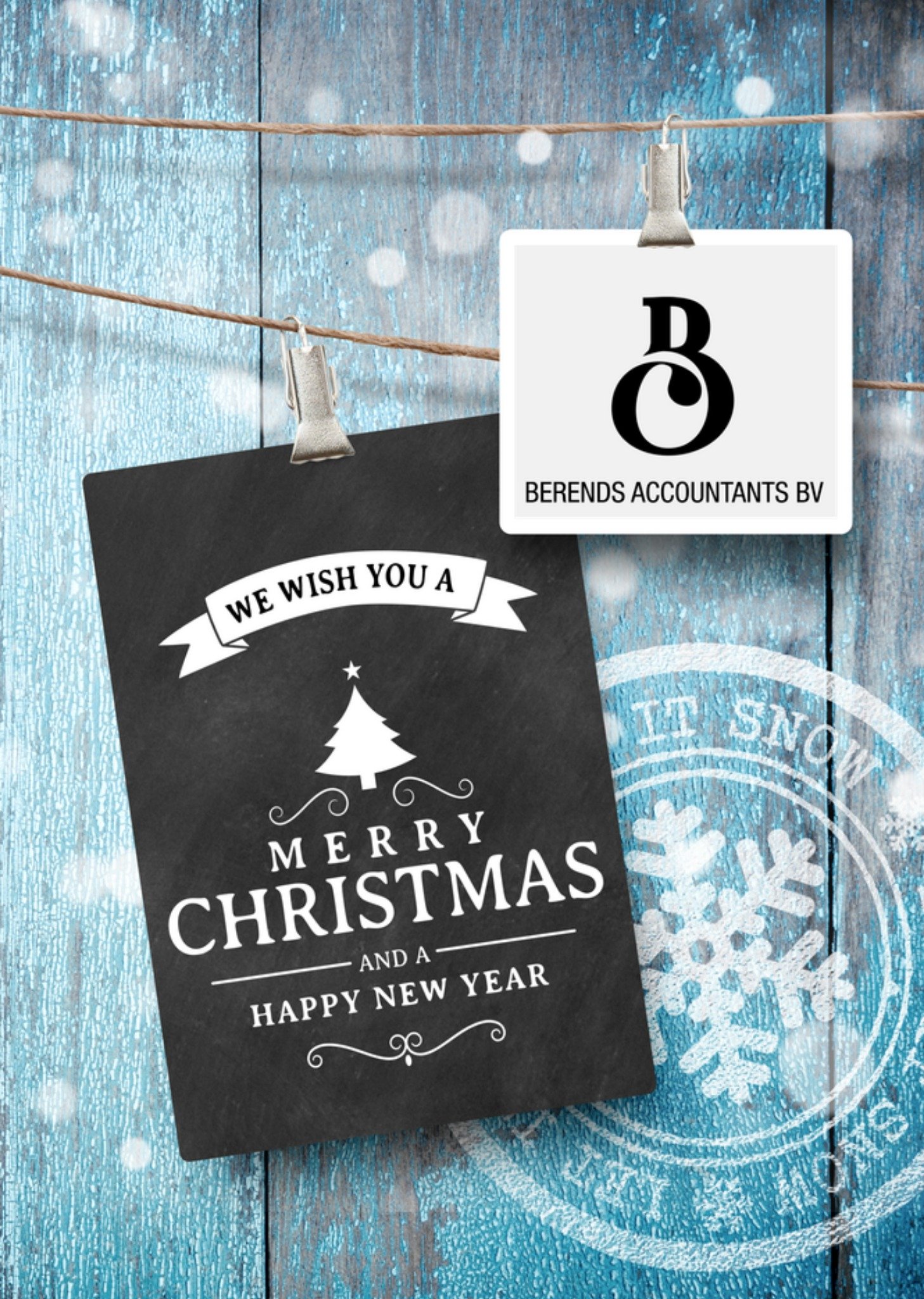 Kerstkaart fotokaart Zakelijk Luckz