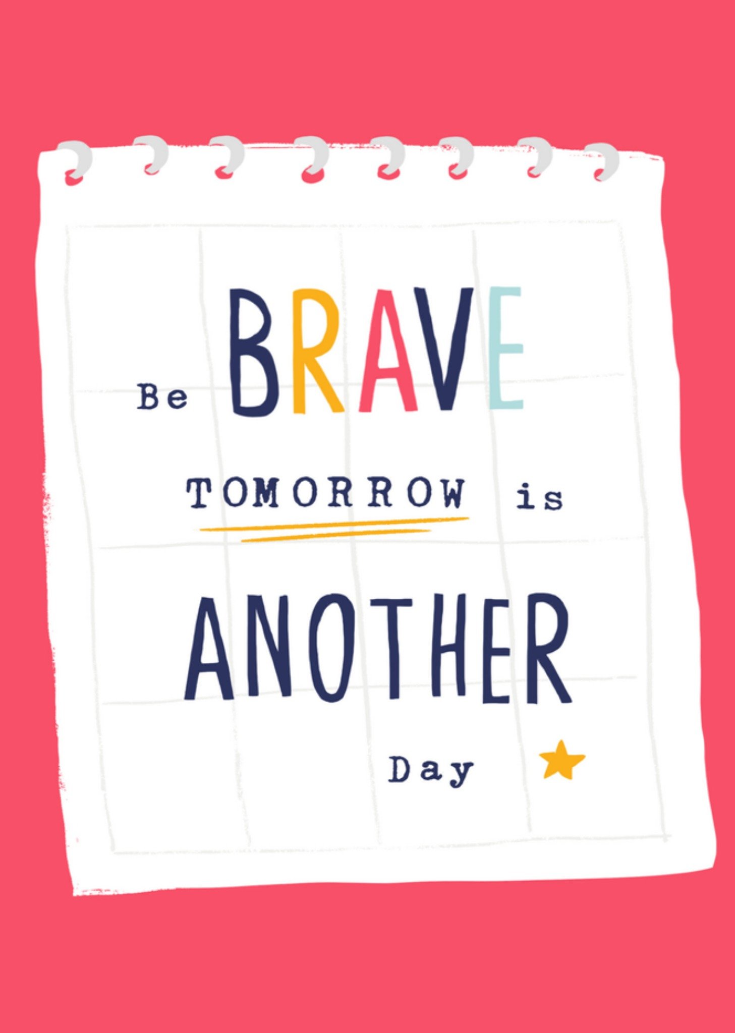 Denken aan kaart be brave Kaart Greetz