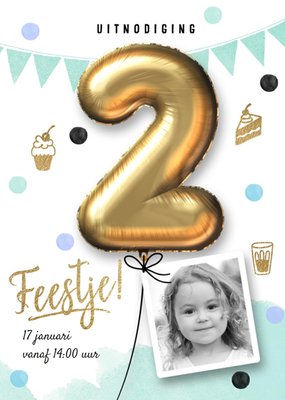 Luckz | Uitnodiging | Kinderfeestje | 2 jaar