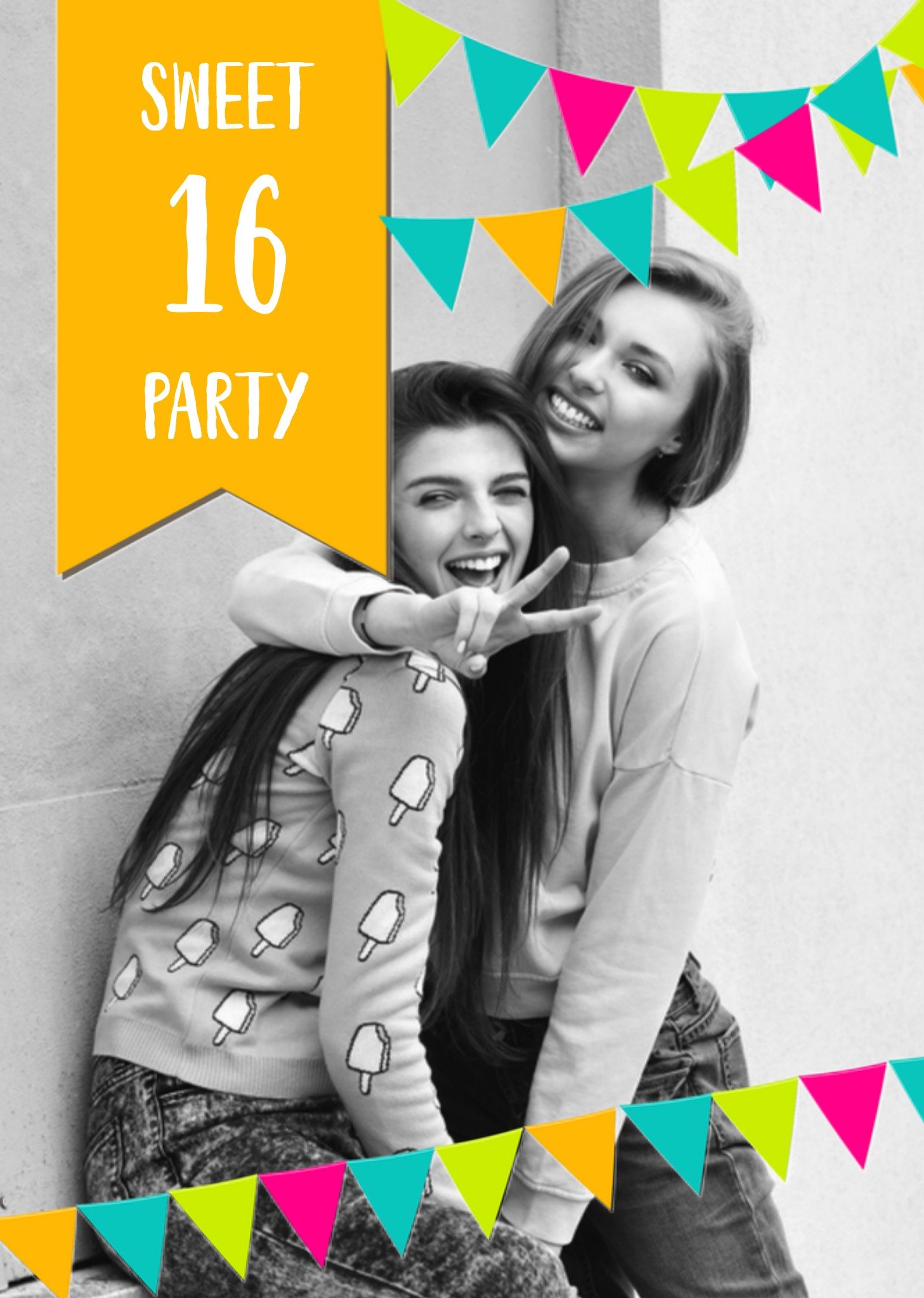 Sweet 16 party Kaart Greetz