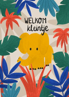 Greetz | Geboortekaart | jungle | olifant