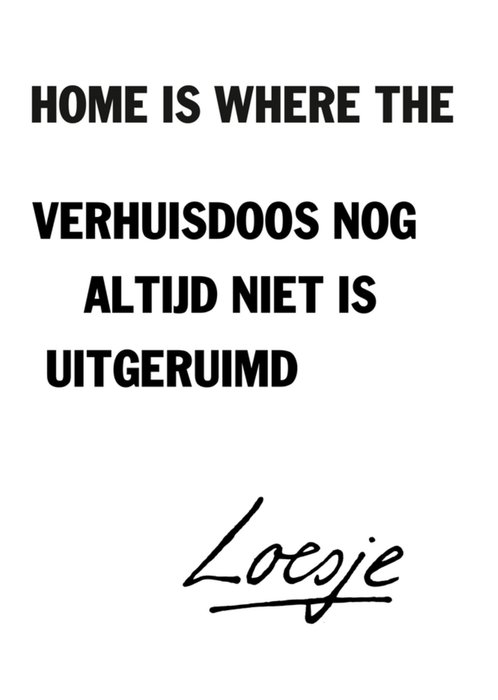 Loesje | Verhuiskaart | Tekst