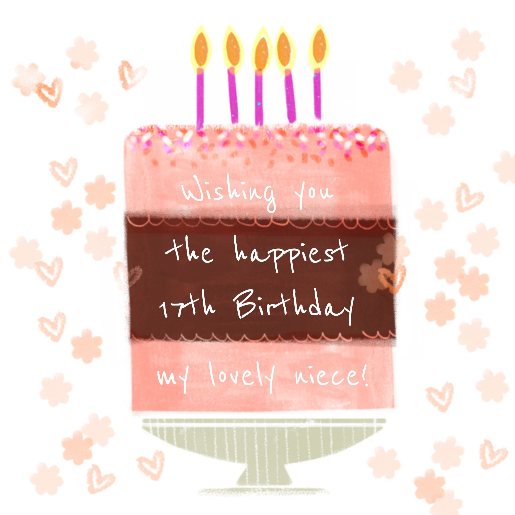 Greetz Verjaardagskaart My lovely niece! Vierkant