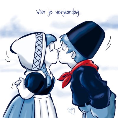 Old Dutch | Verjaardagskaart | Kusje