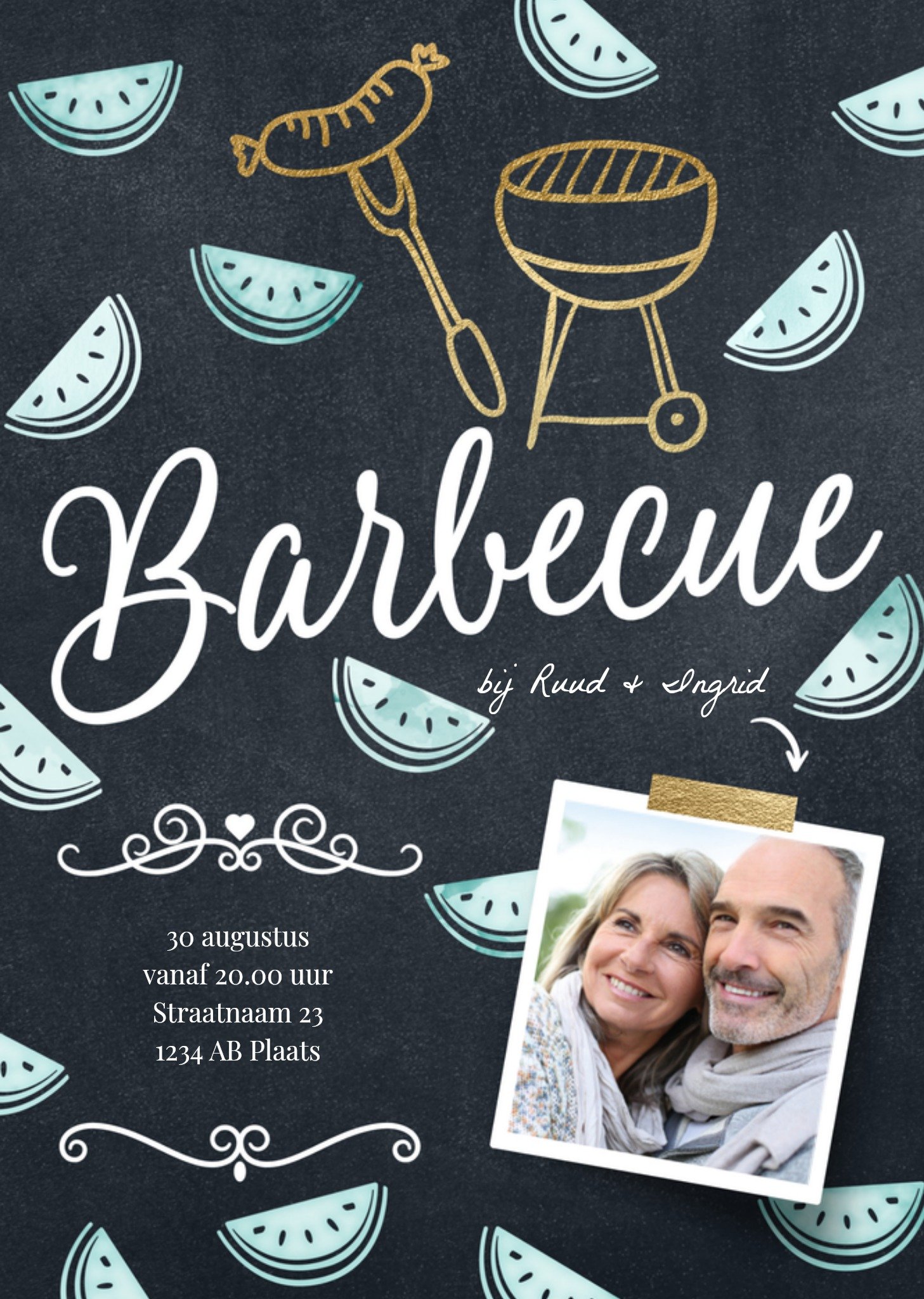 Luckz Uitnodiging tuinfeest Barbecue party Standard Card