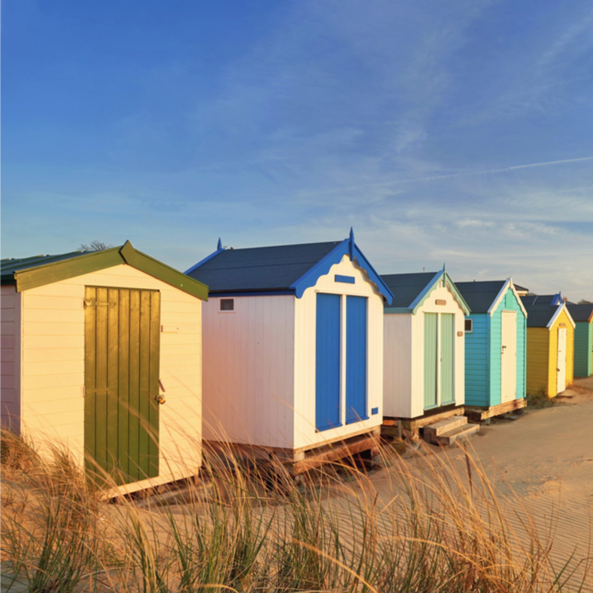 Greetz Verjaardagskaart strandhuisje Vierkant