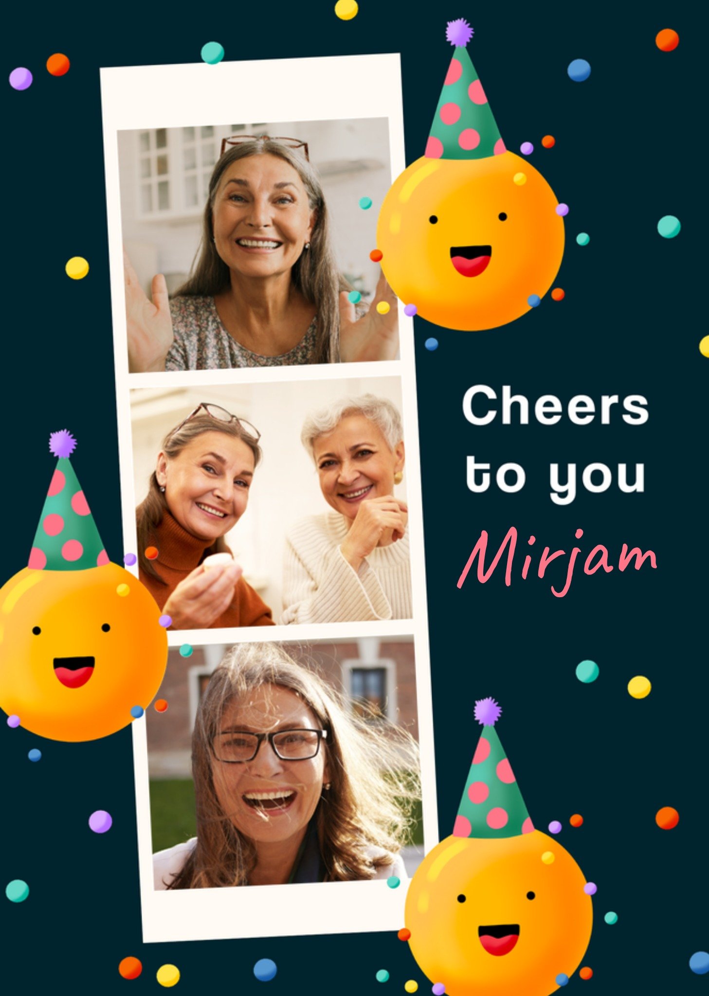 Verjaardagskaart Cheers to you Fotokaart Aanpasbare tekst Kaart Greetz