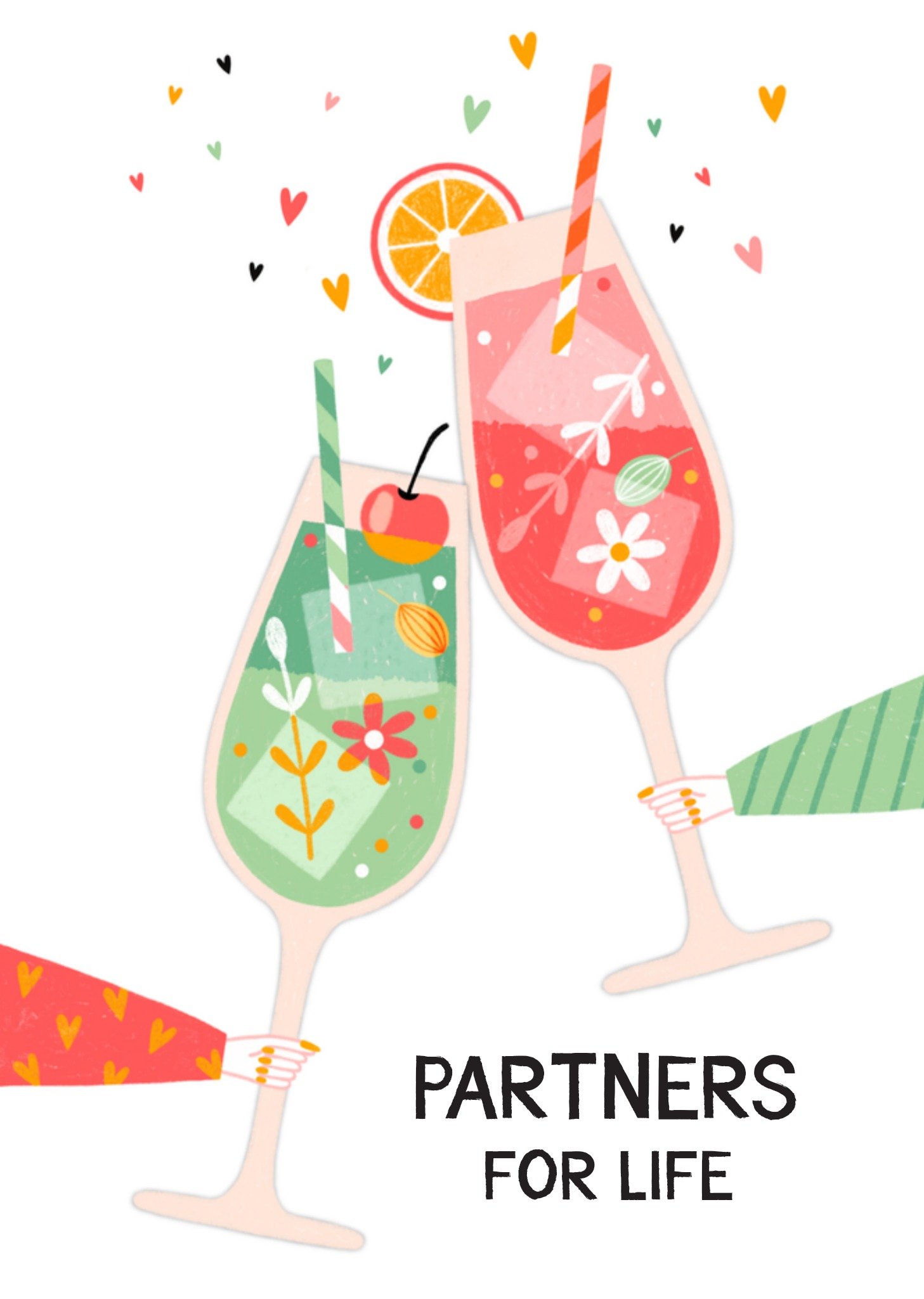 Huwelijkskaart Partners for life Kaart Marieke Witke