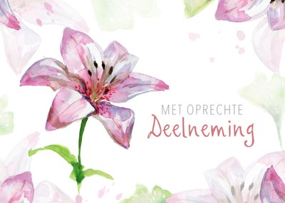 Michelle Dujardin | Condoleancekaart | Met oprechte deelneming