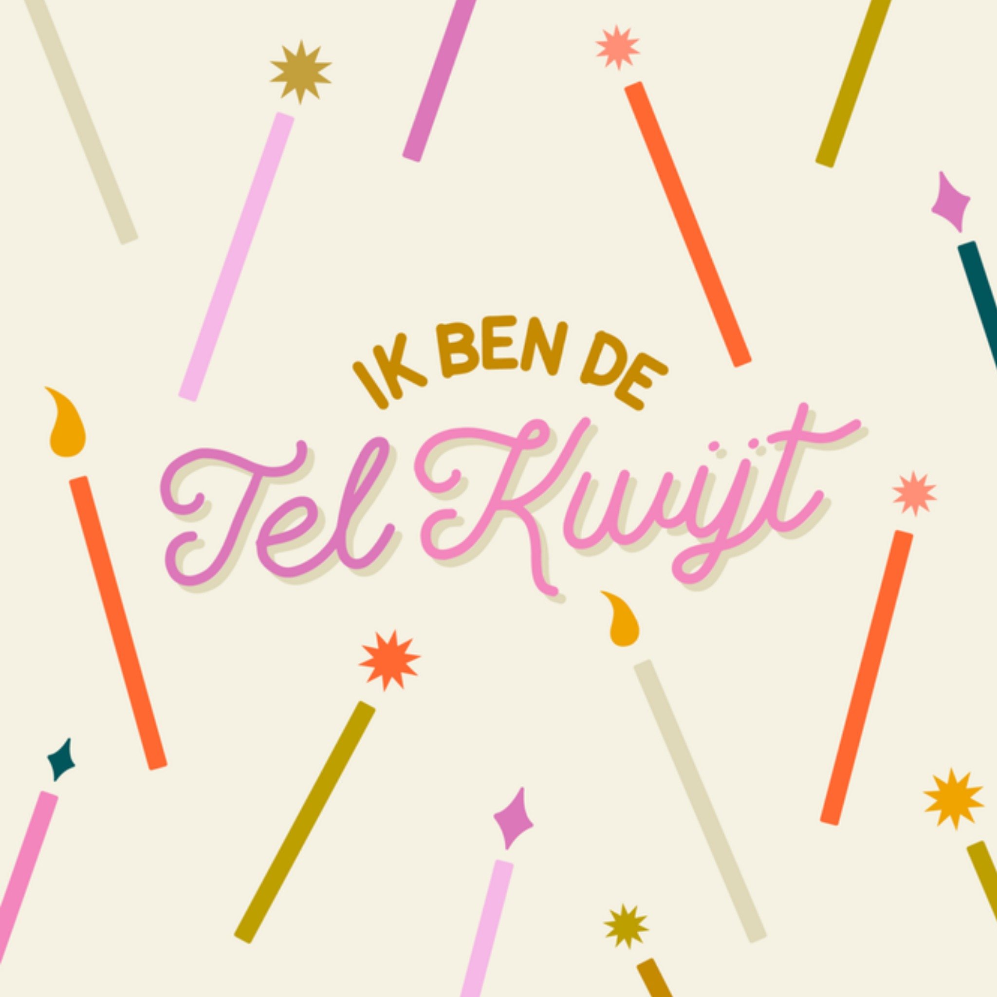 Greetz Verjaardagskaart ben de tel kwijt Vierkant