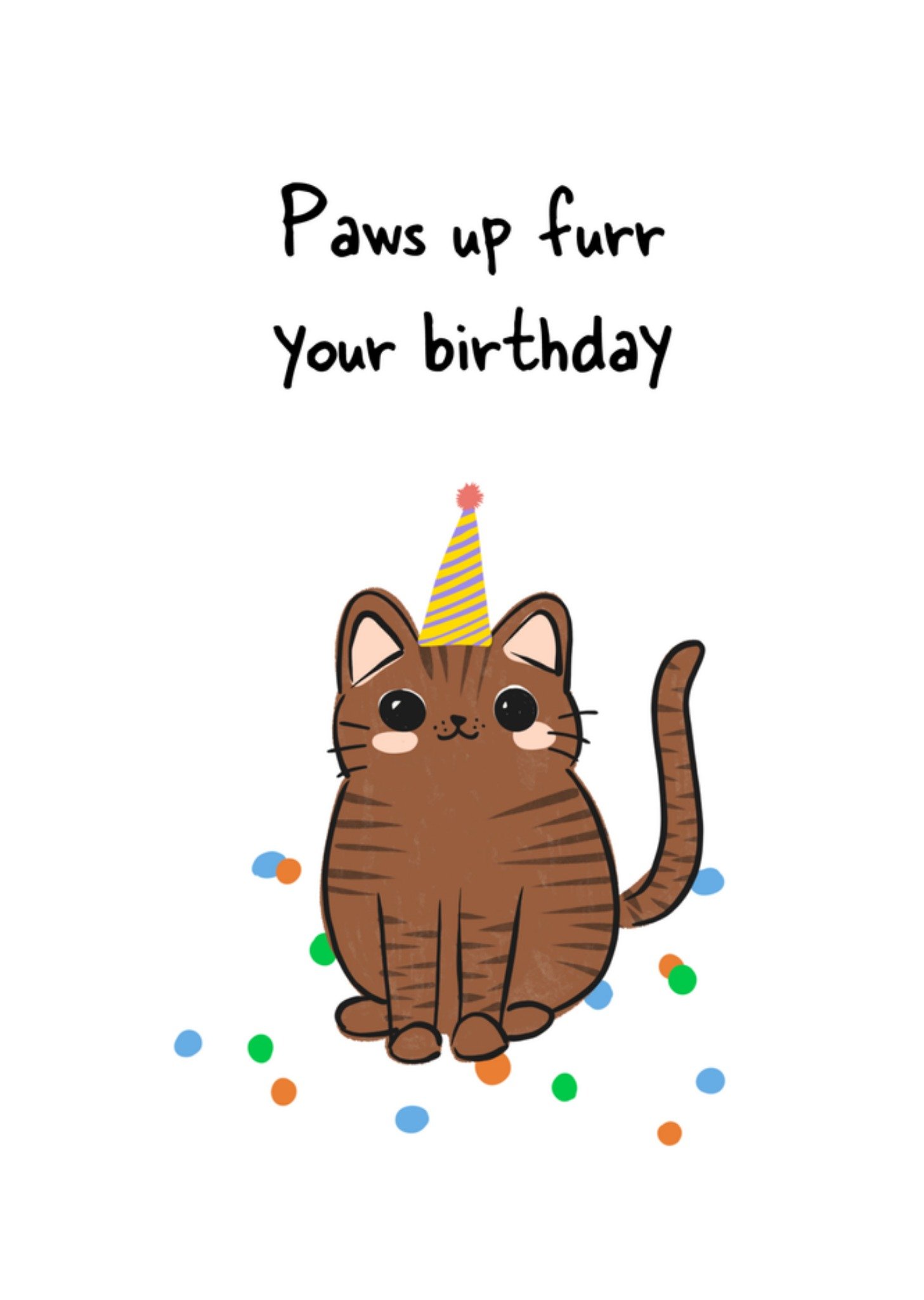 Greetz Verjaardagskaart kat grappig Standard Card