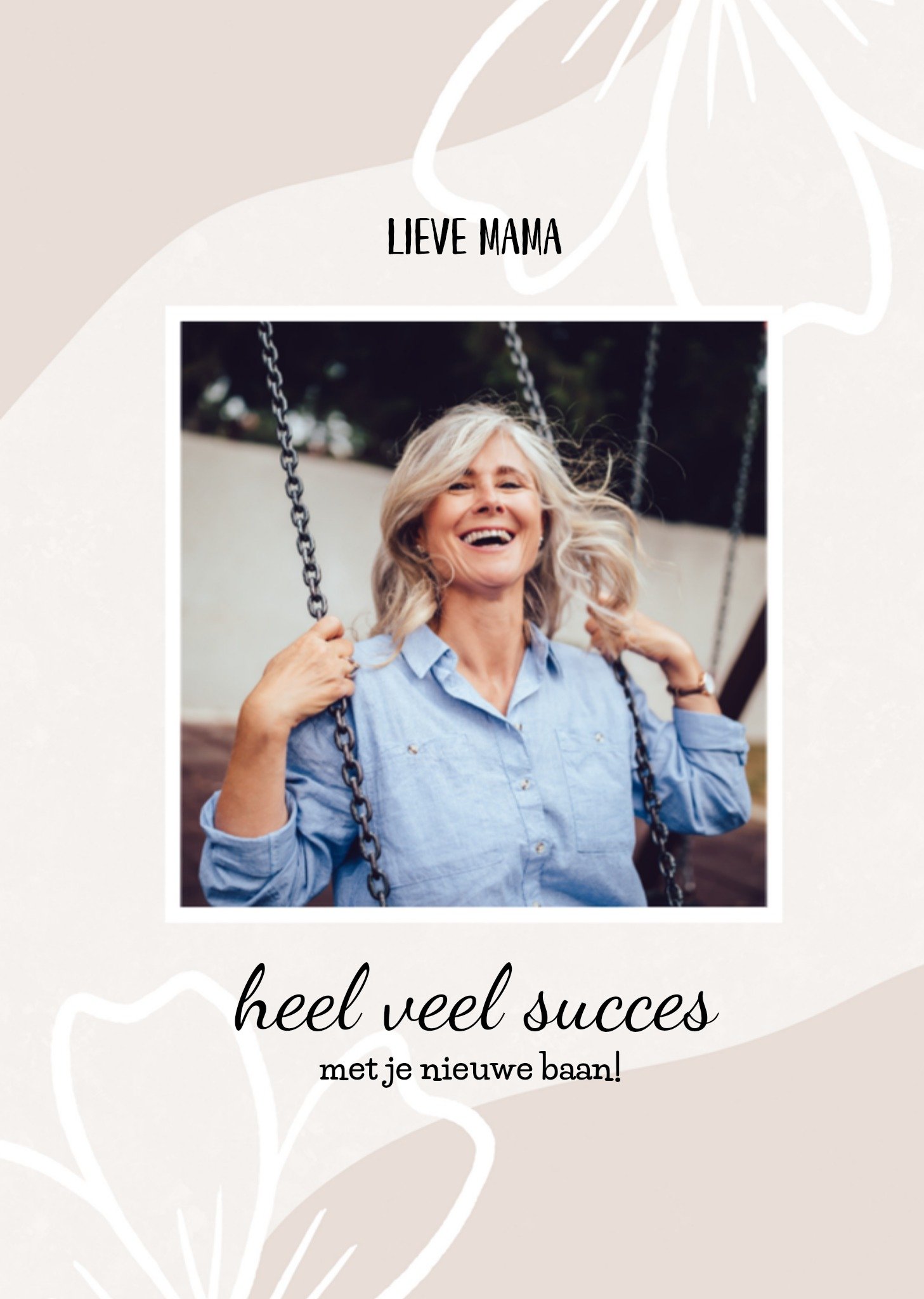 Nieuwe baan kaart fotokaart Kaart Greetz