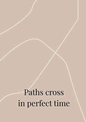 Paden Kruisen Op Het Perfecte Moment Abstracte Lijnen Typografie Kaart