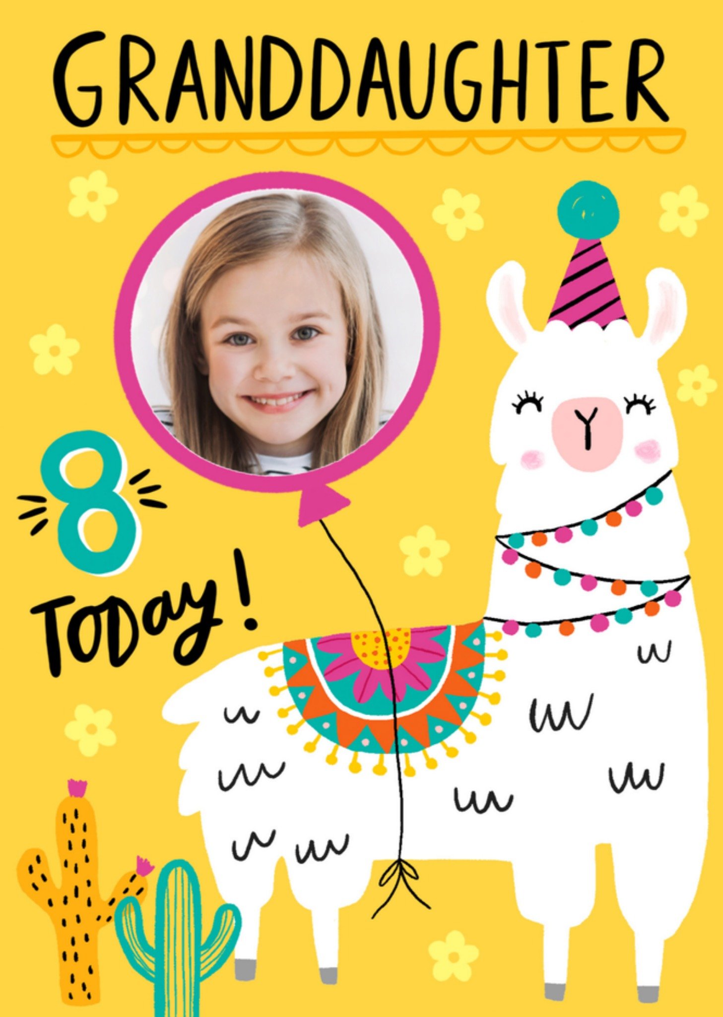 Verjaardagskaart Lama met leeftijd Kaart Greetz