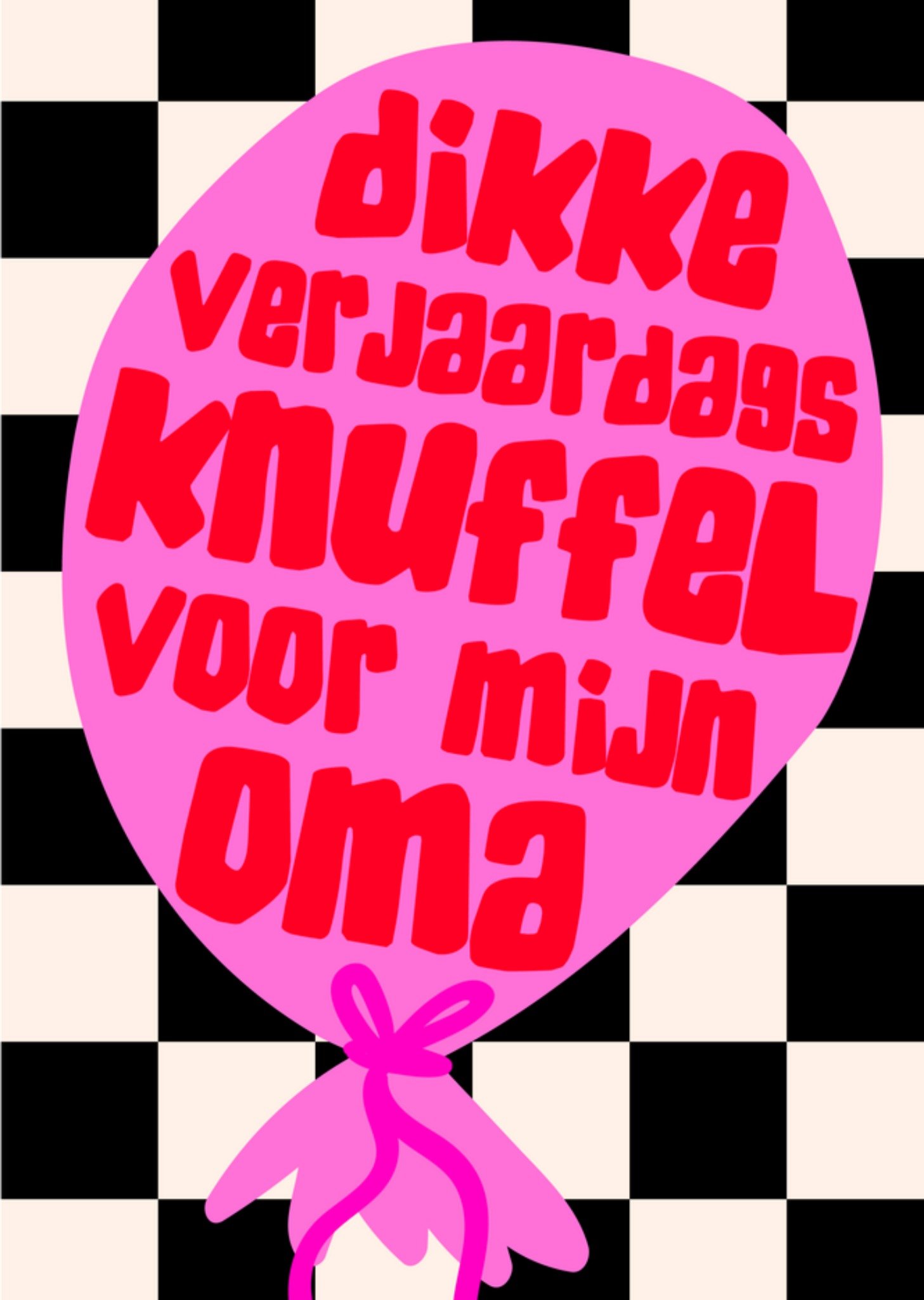 Verjaardagskaart Dikke knuffel Oma Kaart Greetz