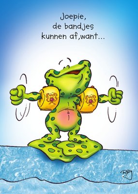 Joepie De Bandjes Kunnen Af Geïllustreerde Kikker Zwemdiploma Kaart